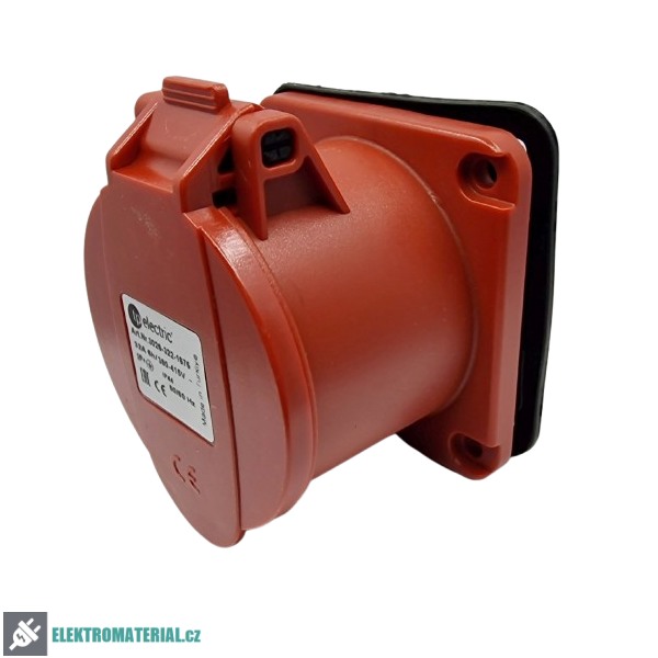 TP Electric 3026-322-1675 Vestavná zásuvka, rovná, kompaktní příruba 75x75, Quick Connect 4x32A / IP44