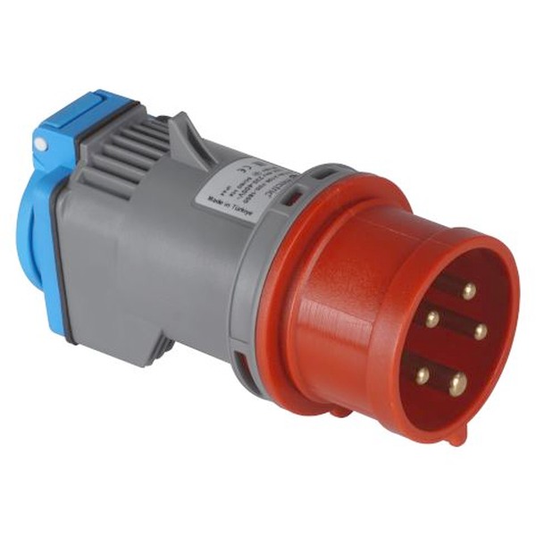 TP Electric 3105-704-1600 Adaptér z vidlice 5x16 A na francouzskou zásuvku 250 V 5x16A / IP44