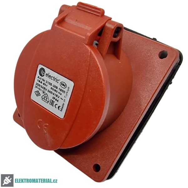 TP Electric 3105-309-1600 Vestavná zásuvka, úhlová 5x16A / IP44