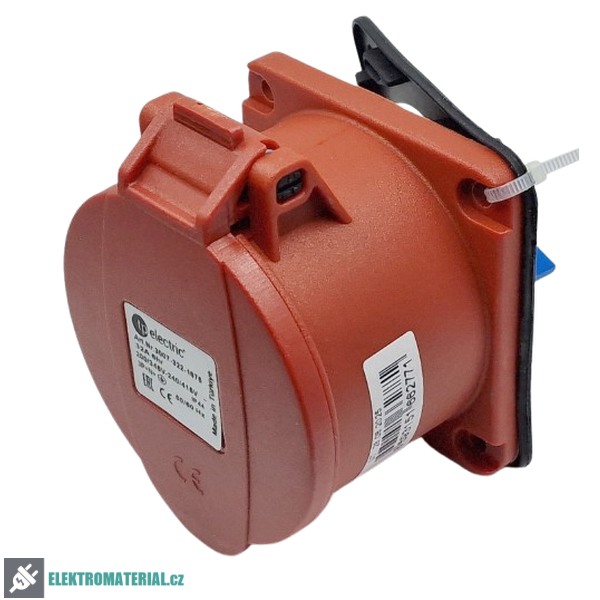 TP Electric 3007-322-1675 Vestavná zásuvka, rovná, kompaktní příruba 75x75, Quick Connect 5x32A / IP44