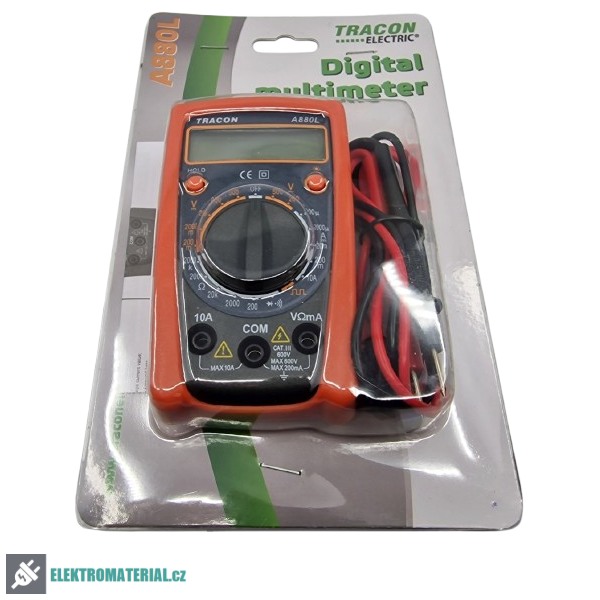 Tracon A880L Digitální multimetr DCV,ACV,DCA,OHM,diode check,signal
