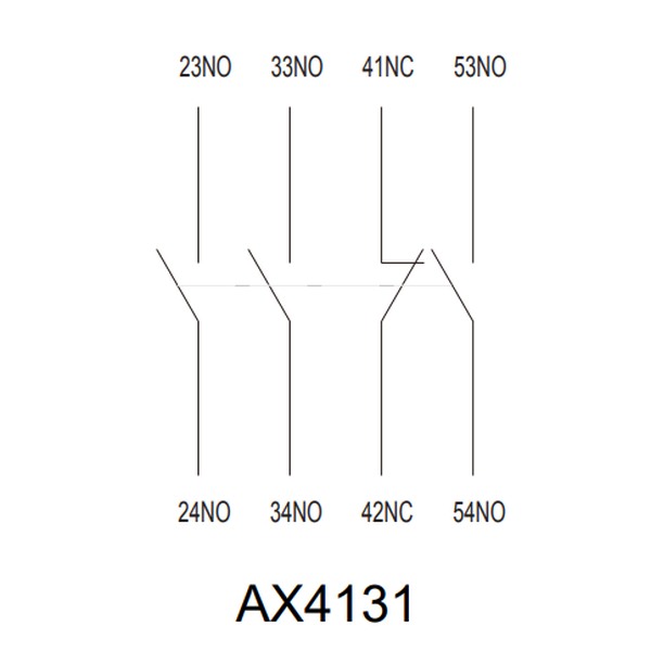 Noark 101282 AX4131 Čelní pomocné kontakty pro Ex9CS,3 zapínací,1vypínací