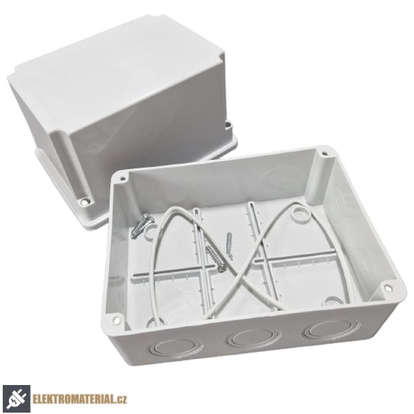 Tracon MD151114 Montážní krabice vysoká, šedá, neprůhledné víko 150×110×140mm, IP55