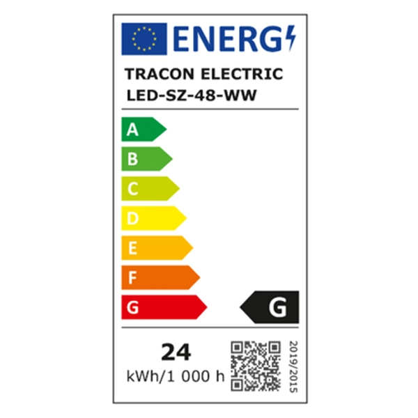 Tracon LED-SZ-48-WW LED pás, interiérový typ SMD3528, 60LED/m, 4,8W/m, 180lm/m, W=8mm, 3000K, IP20, EEI=G, délka 5 m
