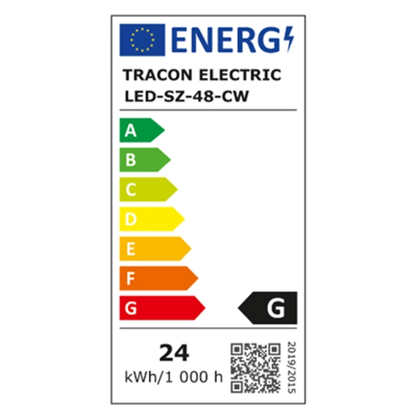 Tracon LED-SZ-48-CW LED pás, interiérový typ SMD3528, 60LED/m, 4 8W/m, 200lm/m, W=8mm, 6000K, IP20, EEI=G, délka 5 m