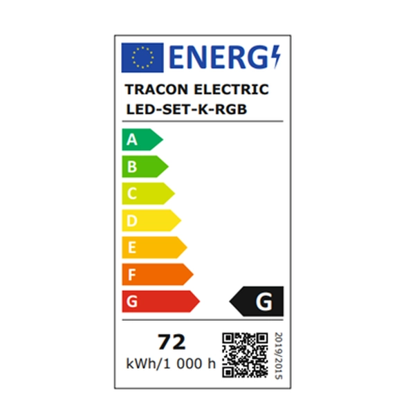 Tracon LED-SET-K-RGB LED pás - souprava, exteriérový typ 220-240V, 50Hz, 14,4W/m, W=10m, 5m, RGB, IP65/IP20