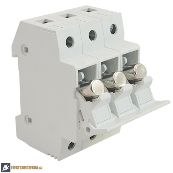 Tracon HBA-3P-32 Pojistkový odpínač k válcové pojistce 32A, 10x38mm; Un=230V/400V