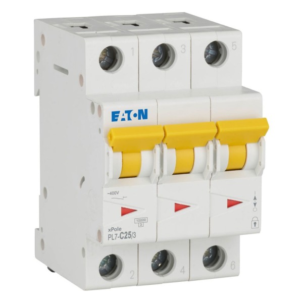 Třífázový jistič Eaton 263411 PL7-C25/3 na DIN lištu