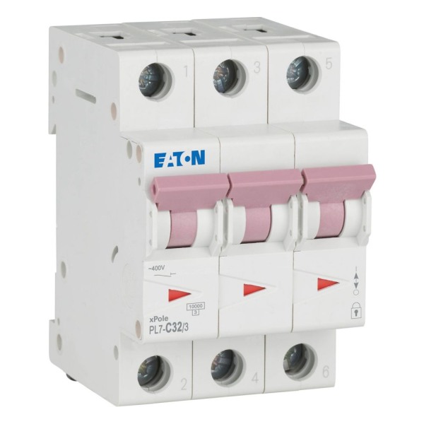 Třífázový jistič Eaton 263412 PL7-C32/3 na DIN lištu