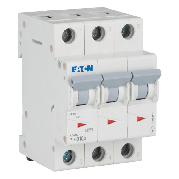 Třífázový jistič Eaton 263421 PL7-D16/3 na DIN lištu