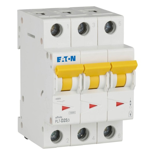 Třífázový jistič Eaton 263423 PL7-D25/3 na DIN lištu