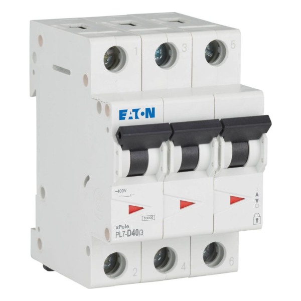 Třífázový jistič Eaton 263425 PL7-D40/3 na DIN lištu