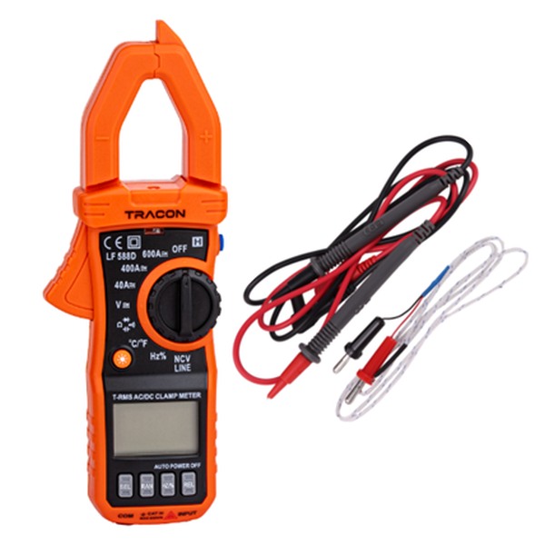 Tracon LF588D Digitální klešťový měřící přístroj TRMS, DCV,ACV,DCA,OHM,diode check,NCV,signal