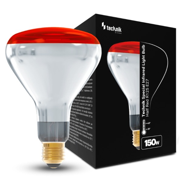 TECHNIK TSL-IHR-150WE27 Infra žárovka E27, 150W - červená