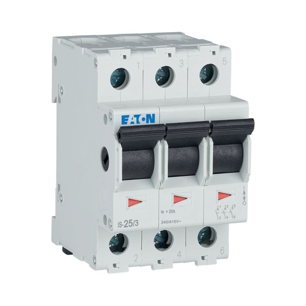 Třífázový hlavní vypínač Eaton 276264 IS-25/3 na DIN lištu