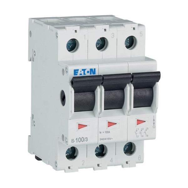 Třífázový hlavní vypínač Eaton 276284 IS-100/3 na DIN lištu
