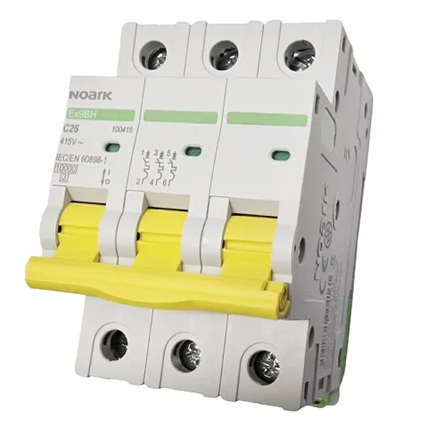 Noark 100415 Ex9BH 3P C25 Instalační jistič 10 kA, charakteristika C, 25 A, 3pól