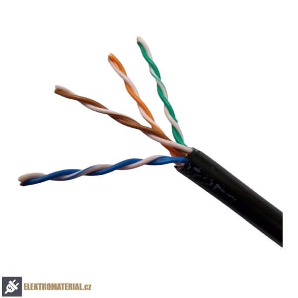 Instalační kabel 27655191 SOLARIX SXKD-5E-UTP-PE venkovní 1m