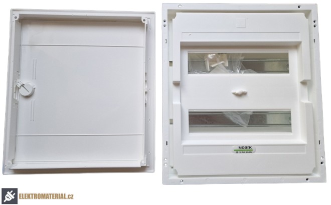 Noark 101523 PXF 24W Plastová rozvodnice, ploché bílé dveře, montáž pod omítku, IP40, 2 řady, 2x12 modulů