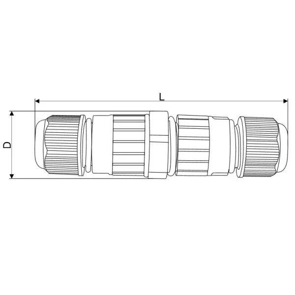 Spojka kabelů s průchodkami Tracon CST4 0.5-4 mm2, IP68, PC+PA6.6, 5P, 450VAC, 24A