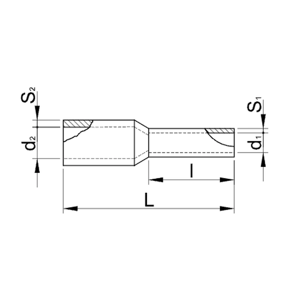 Tracon E114 Izolované lisovací dutinky s plastovým krčkem, červené 1,5mm2, L=16,4mm