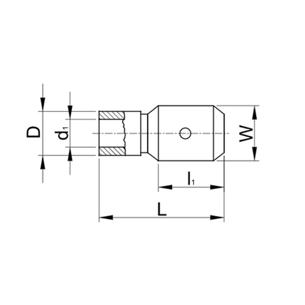 Tracon KCS5 Izolované Cu lisovací kolíky ploché, modré 4,8×0,8mm, 2,5mm2