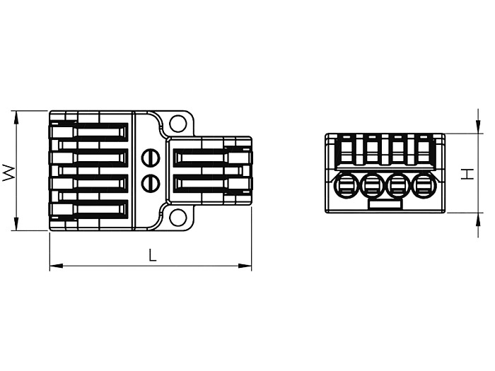 Tracon OVO3P39 Krabicová svorka pružinová 0,5-4mm2, 32A, 400VAC 3P