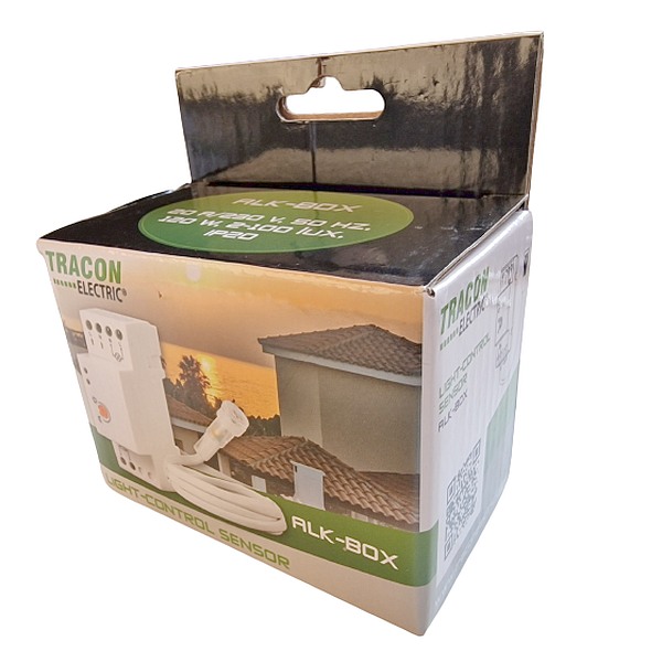 Tracon ALK-BOX Soumrakový spínač 16A/230V, 50 Hz, 2-100lux, IP20, na DIN lištu