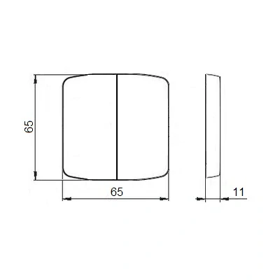 Kryt vypínače ABB Tango 3558A-A652 B dělený bílý