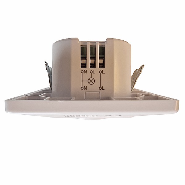 Tracon TMB-054R Mikrovlnný snímač pohybu, bílý 230 VAC, 5,8 GHz, 180°, 5-15 m, 10 s-12 min, 3-2000lux