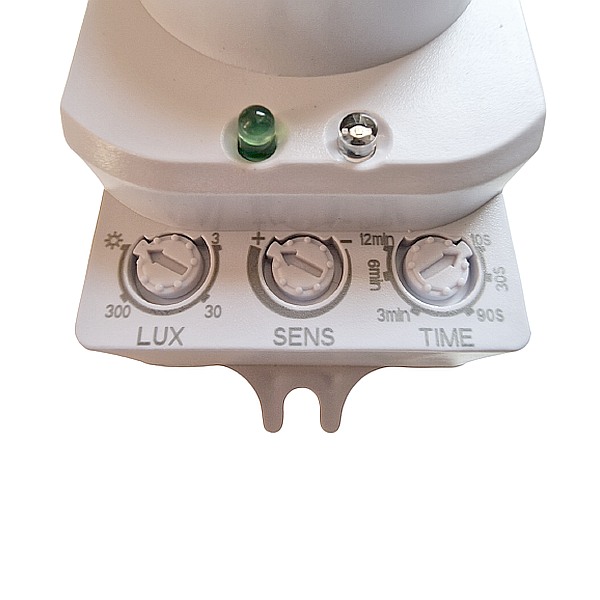 Tracon TMB-L01G Mikrovlnný snímač pohybu , do svítilny 230 VAC, 5,8 GHz, 360°, 1-8 m, 10 s-12 min, 3-2000lux
