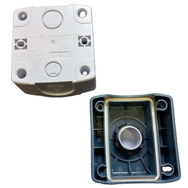 Tracon NYGD-1GR Krabicová sestava k tlačítkům šedá, 1 d=22,5, IP65, 2×PG-13,5
