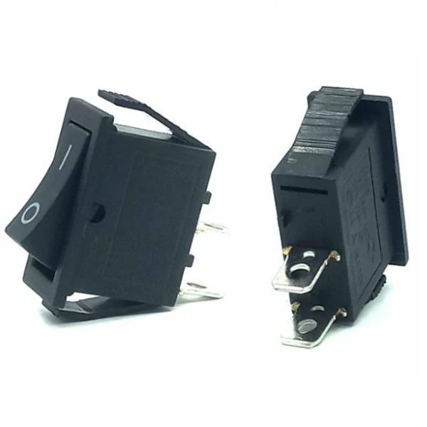 Tracon TES-13 Kolébkový vypínač, ON-OFF, černý, (popis 0-I) 16(6)A, 250V AC