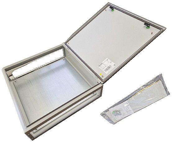Noark 110573 IP66 oceloplechové rozvodnice MHS 60 60 20, rozměry 600x600x200 mm