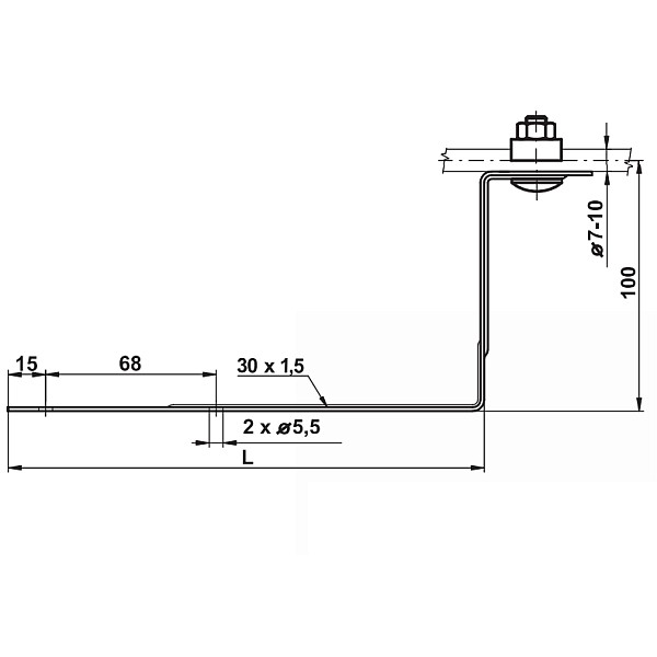 TREMIS PV 22a ( FeZn ) podp. vedení pod střešní krytinu *V255