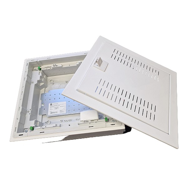 Multimediální rozvodnice SEZ C-BOX N MSF 14M na omítku IP30, perforovaná dvířka, 358x328x95 mm