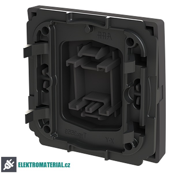 ABB 3559T-A00655 237 ZONI Kryt spínače jednoduchý s potiskem, pro řazení 2 matná černá
