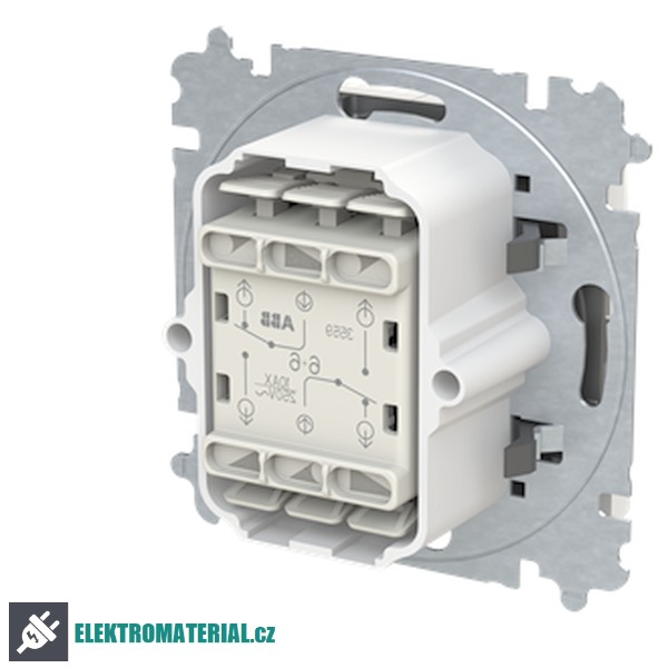 ABB 3559T-A52940 240 ZONI Přepínač dvojitý střídavý, s krytem, řazení 6+6, IP44 matná bílá