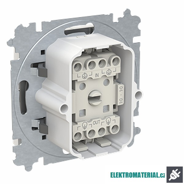ABB 3559T-A88940 240 ZONI Ovládač žaluziový, s krytem, řazení 1/0+1/0, IP44 matná bílá