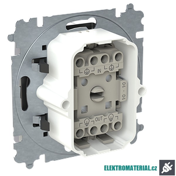 ABB 3559T-A88940 241 ZONI Ovládač žaluziový, s krytem, řazení 1/0+1/0, IP44 šedá