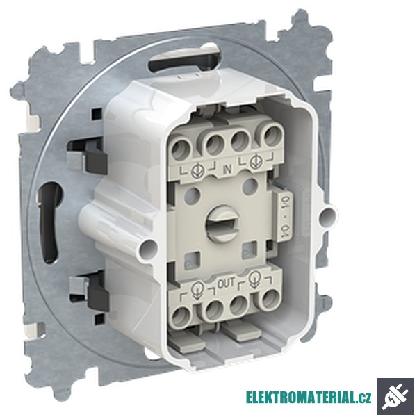 ABB 3559T-A88940 500 ZONI Ovládač žaluziový, s krytem, řazení 1/0+1/0, IP44 bílá