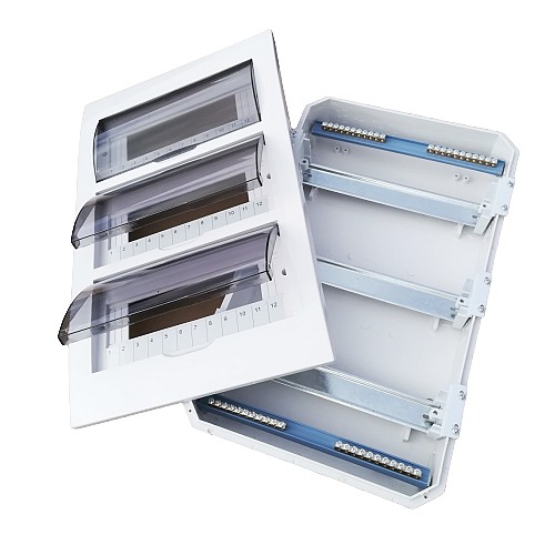 Elektrický rozvaděč SEZ STI611-36 36M modulový pod omítku transparentní dvířka