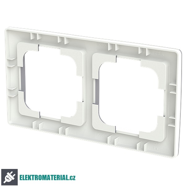 ABB 3901T-A00020 141 ZONI Rámeček dvojnásobný, pro vodorovnou i svislou montáž šedá / bílá