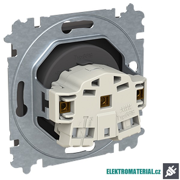 ABB 6619T-A06657 237 ZONI Zásuvka jednonásobná, s cl. matná černá