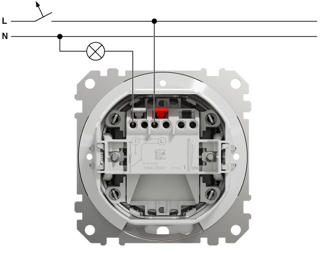 SCHNEIDER SDD214101 SEDNA Spínač jednopólový ř.1 IP44, antracit