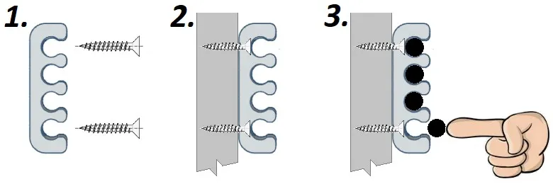 Držák CYKY kabelů 3x1,5