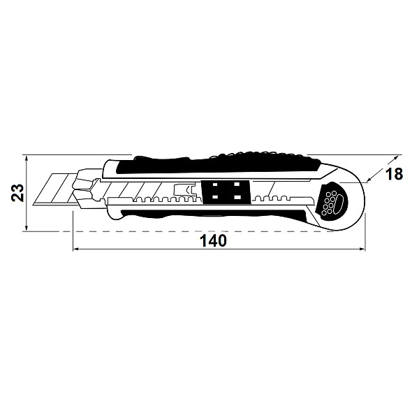 Tracon UTILK06 Nůž s čepelí, flexi SK4 čepel,s pevnou fixací