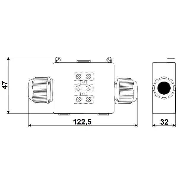 Tracon CSTBOX Box na spojení kabelů 5-10 mm IP 65