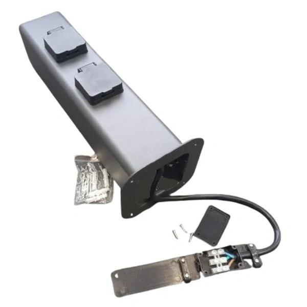 Zásuvkový sloupek Tracon GARN2S do exteriéru, 2xSCHUKO, max.16A, 250VAC, 2600W, 3x1,5mm2, H05VV-F, IP54