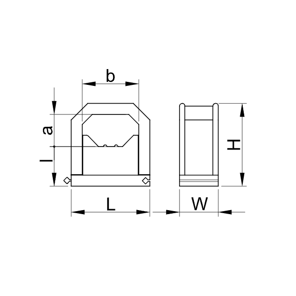 Tracon BCSV-4 Umělohmotné kabelové příchytky, šedé d=19-26mm, PA6.6